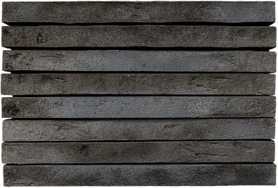 Картинка Кирпич - Ручная формовка Облицовочный кирпич BRICKWELL TRADITIONAL графитовый с белой патиной : М-300 размером 50x470x40. Цвет черный, производство BRICKWELL 