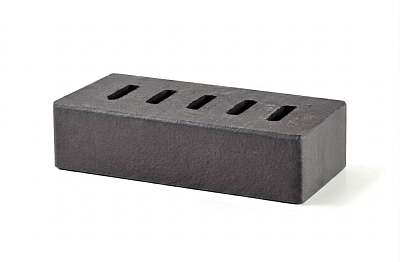 Картинка Кирпич - Облицовочный кирпич Облицовочный Одинарный Полнотелый : М-400 размером 120x250x65. Цвет серый, производство ЛСР 