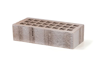 Картинка Кирпич - Облицовочный кирпич Облицовочный пустотелый : М-150 размером 120x250x65. Цвет серый, производство Губский кирпичный завод 