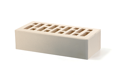 Картинка Кирпич - Облицовочный кирпич Облицовочный Одинарный 1-41-00-0-00 : М-200 размером 120x250x65. Цвет белый, производство RECKE 